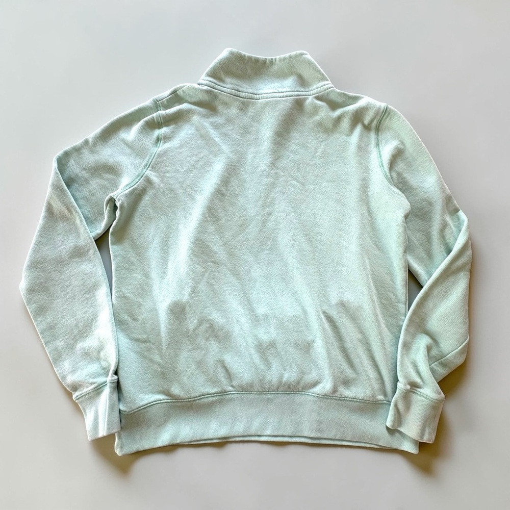 Y2K PINK Victoria's Secret Mint Green 'LOVE PINK' Quarter-Zip Sweatshirt Sz M - Picture 3 of 16